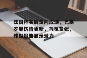 开云下载-法国杯赛后走向成谜，巴塞罗那伤情更新，气氛紧张，球探报告显示潜力的简单介绍